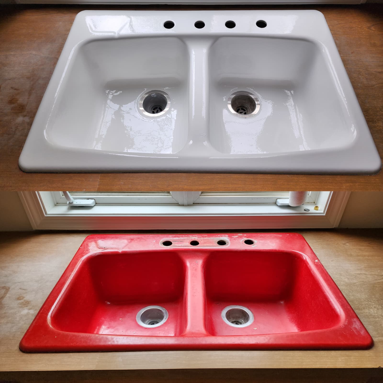 Close view of a clean bathtub surface